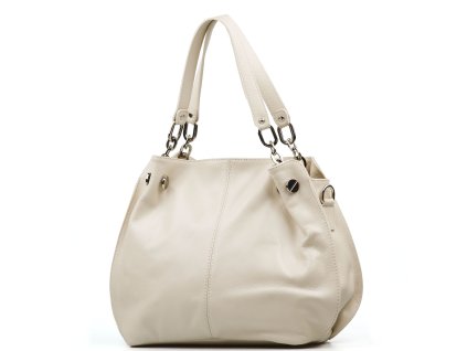 Kožená kabelka Damiena béžová