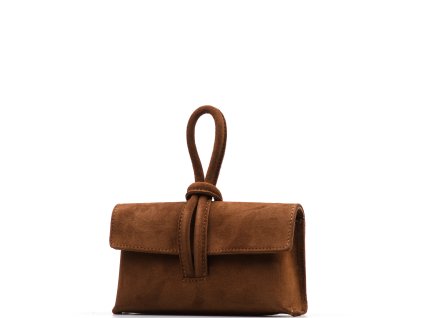 Kožená kabelka Minie koňakově hnědá