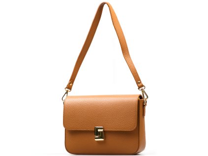 Kožená crossbody kabelka Sorya koňakově hnědá
