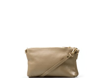 Kožená crossbody kabelka Alison taupe