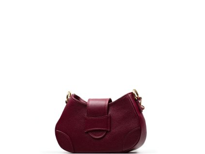 Kožená crossbody kabelka Leila vínově červená