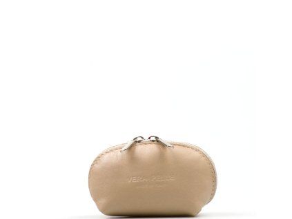 Kožené mini pouzdro taupe