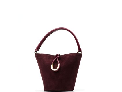 Kožená kabelka Michela bordó