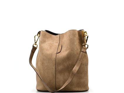 Kožená kabelka Zoe fango