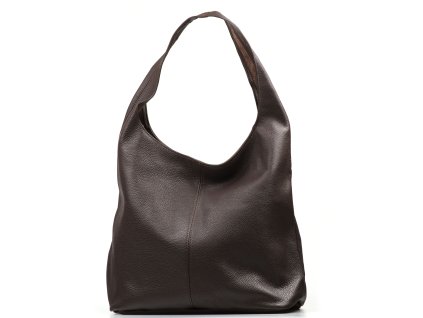 Kožená kabelka Tona tmavě hnědá