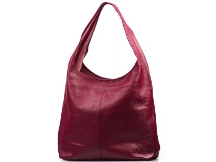 Kožená kabelka Tona vínově červená