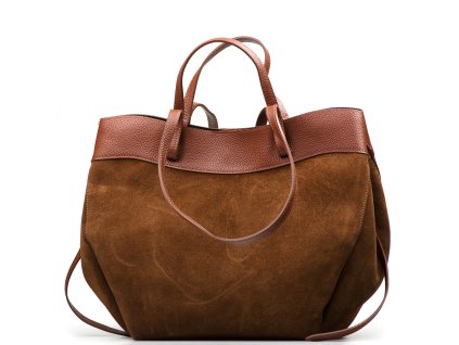 Kožená kabelka Ester koňakově hnědá