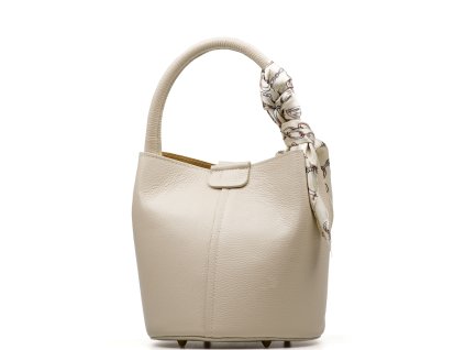 Kožená kabelka Stefania béžová