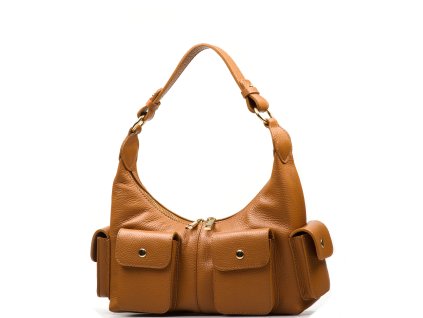 Kožená kabelka Aviona koňakově hnědá