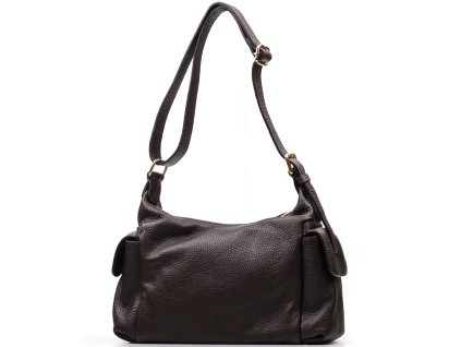 Kožená kabelka Ruby tmavě hnědá
