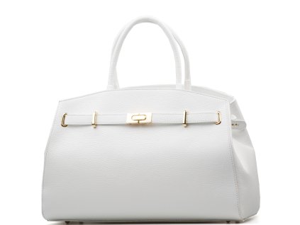Kožená kabelka Naomi bílá