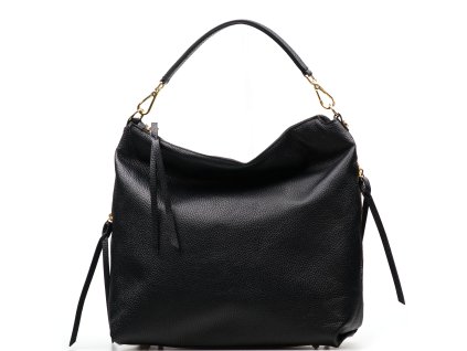 Kožená kabelka Tiara černá