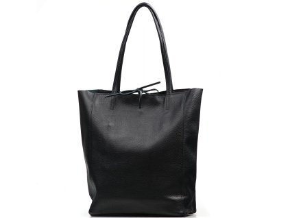 Kožená shopper kabelka Zinia černá