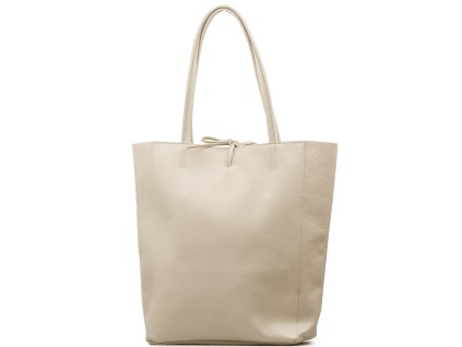 Kožená shopper kabelka Zinia béžová