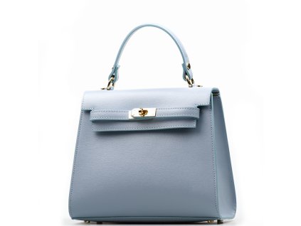 Kožená kabelka Lavinia světle modrá