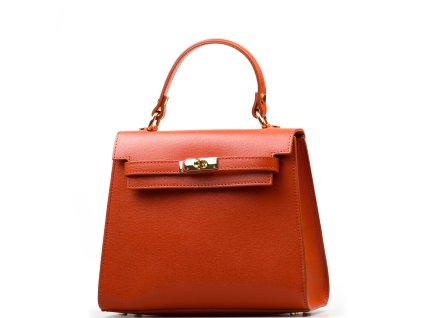 Kožená kabelka Lavinia oranžová