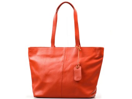 Kožená kabelka Lidia oranžová