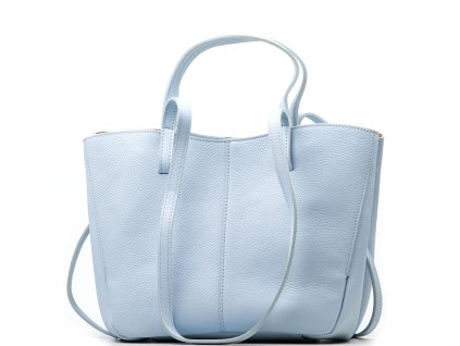 Kožená kabelka Lea světle modrá