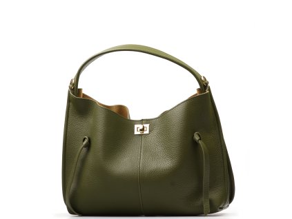 Kožená kabelka Flora olivově zelená