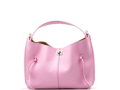 Kožená kabelka Flora růžová