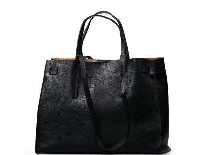 Kožená kabelka Tosca černá