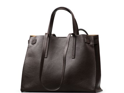 Kožená kabelka Tosca tmavě hnědá