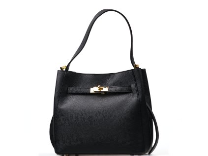 Kožená kabelka Fatin černá