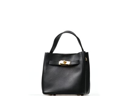 Kožená kabelka Carina černá