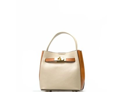 Kožená kabelka Carina béžová