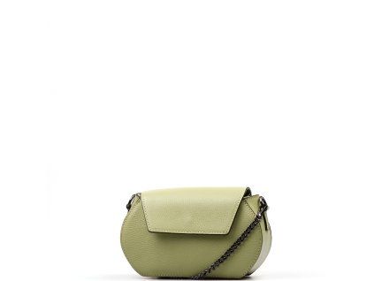 Kožená crossbody kabelka Clio světle zelená