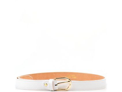 Dámský kožený opasek bílý