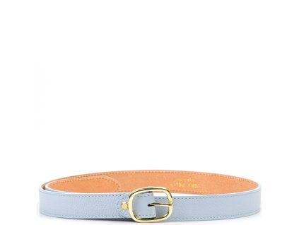 Dámský kožený opasek světle modrý