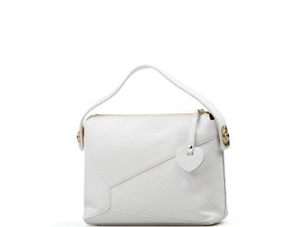 Kožená kabelka Licia bílá