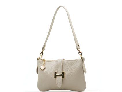 Kožená kabelka Lane béžová