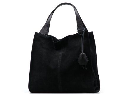 Kožená shopper kabelka Orsina černá