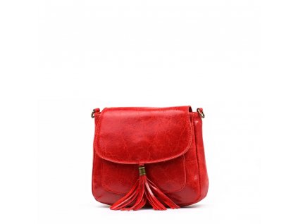 Kožená crossbody kabelka Nella červená