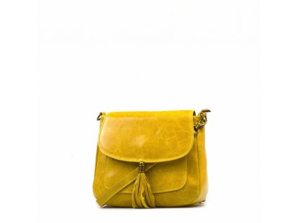 Kožené crossbody Nella žluté