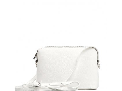 Kožená crossbody kabelka Violeta bílá