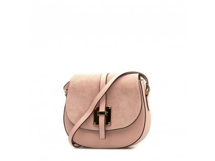 Kožená crossbody kabelka Annis růžová