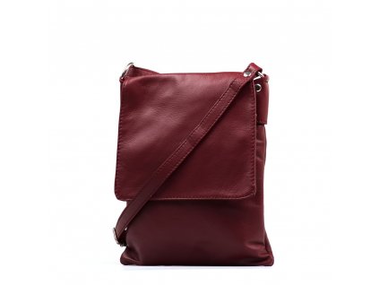 Kožená crossbody kabelka Taisa bordó