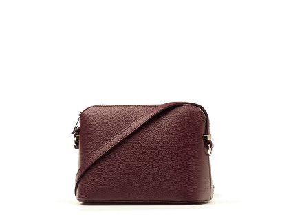 Kožená crossbody kabelka Violeta bordó