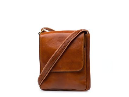 Kožené crossbody Giorgio koňakově hnědé