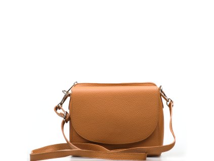 Kožená crossbody kabelka Otilia koňakově hnědá
