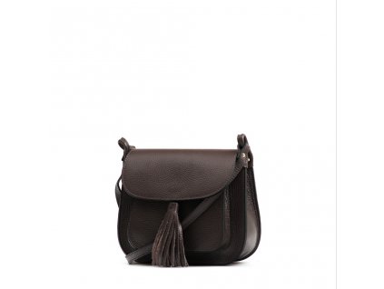 Kožené crossbody Liana tmavě hnědé
