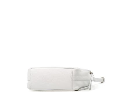 Kožená crossbody kabelka Leia bílá