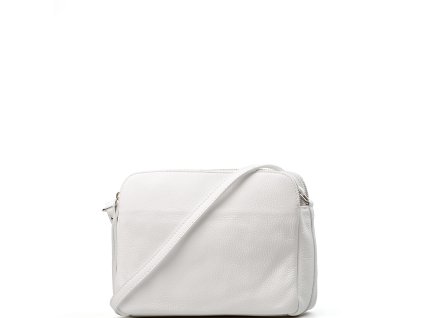 Kožená crossbody kabelka Leia bílá