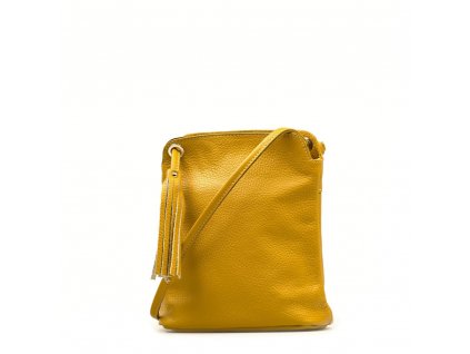 Kožená crossbody kabelka Nala hořčicově žlutá