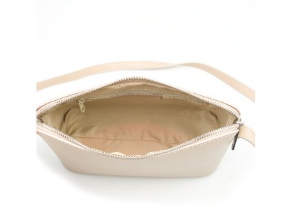 Kožená crossbody kabelka Violeta béžová