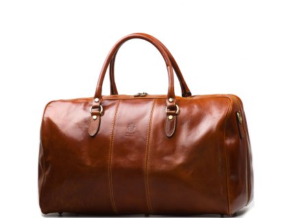 Kožená cestovní taška Josslyn koňakově hnědá