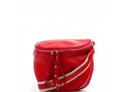 kozena crossbody ledvinka merle cervena